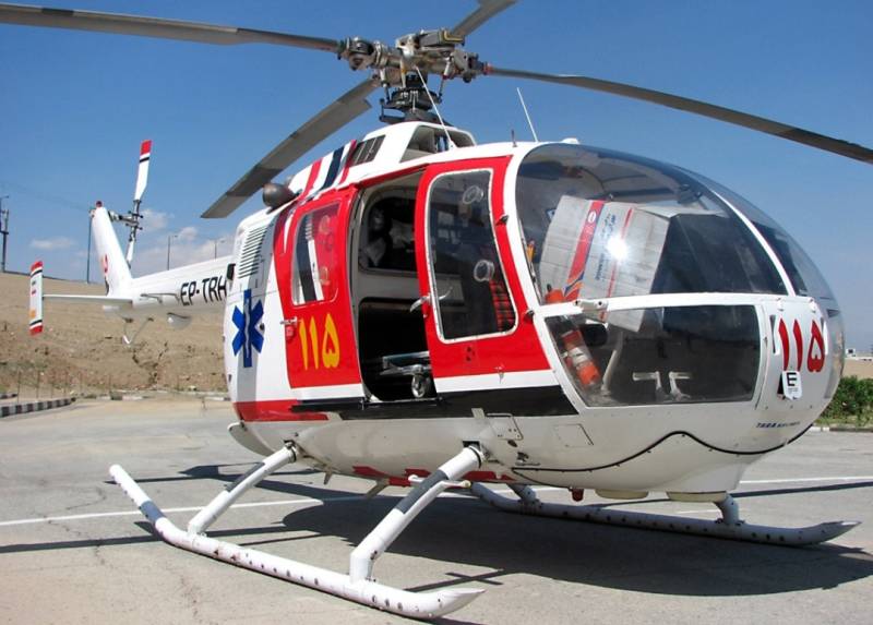 امداد اورژانس هوایی به نوزاد تازه متولد شده در شهرستان رودبار جیرفت